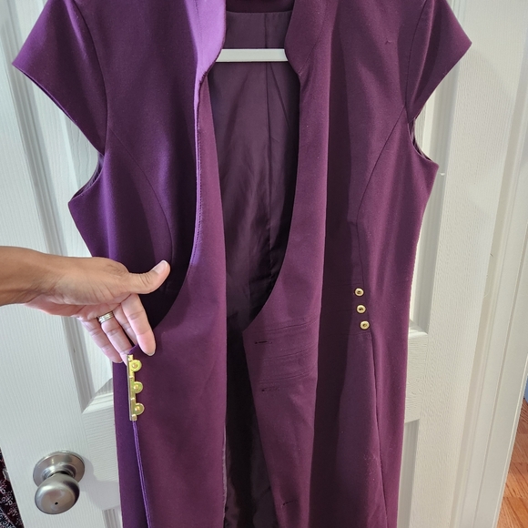 CALVIN Klein Size 10 purple dress - Picture 4 of 5